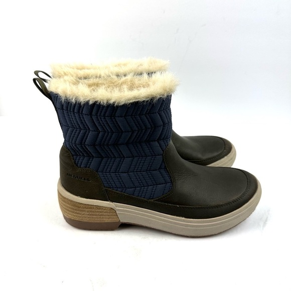 Merrell Haven Bluff Ankle Boot 7 Womens Slip On Bootie Peacoat J17852 Liq New - Picture 5 of 10